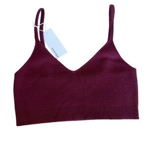 Reformation Plum A-Line Skirt and Bra Set M